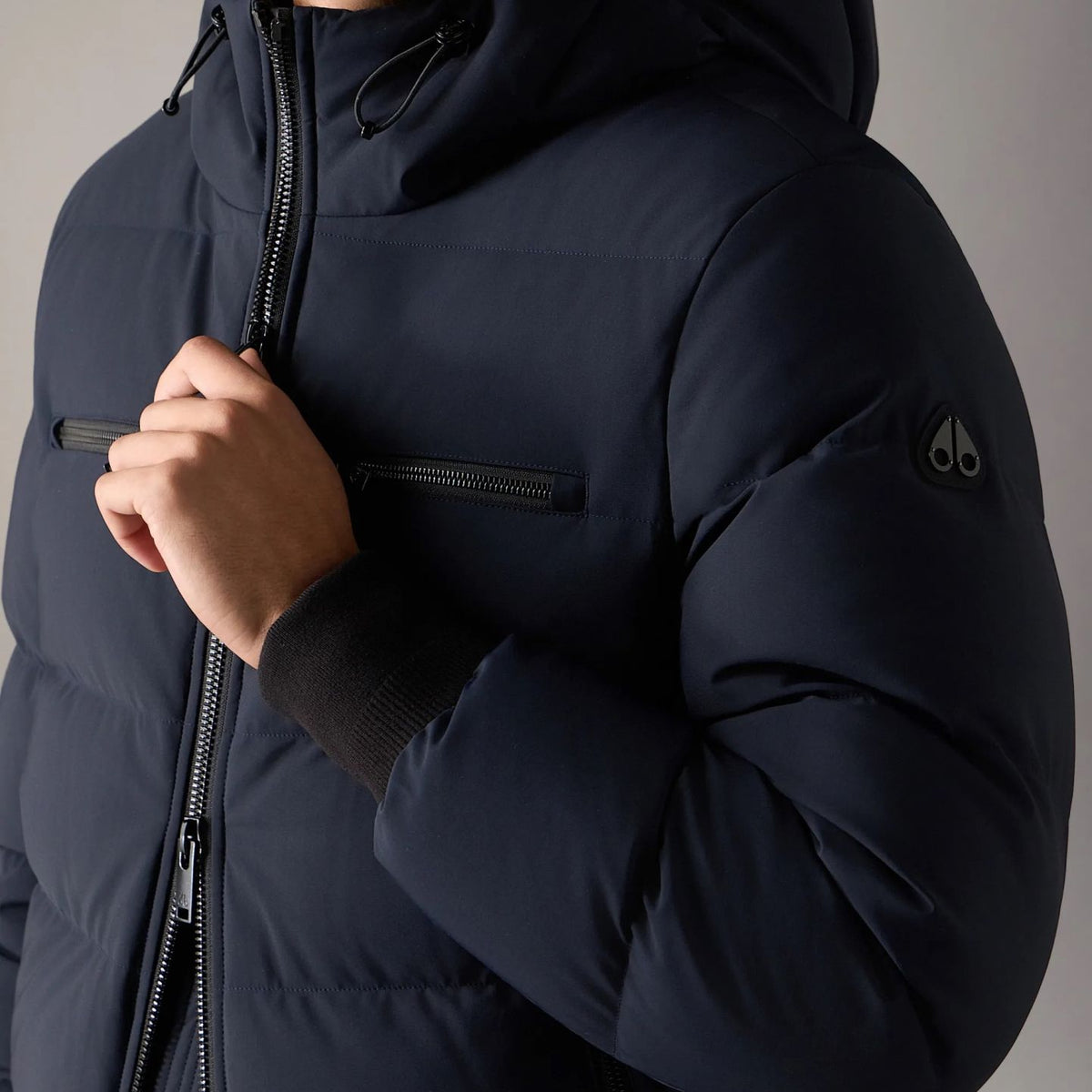 Moose Knuckles Soho Bomber Jacke Marine