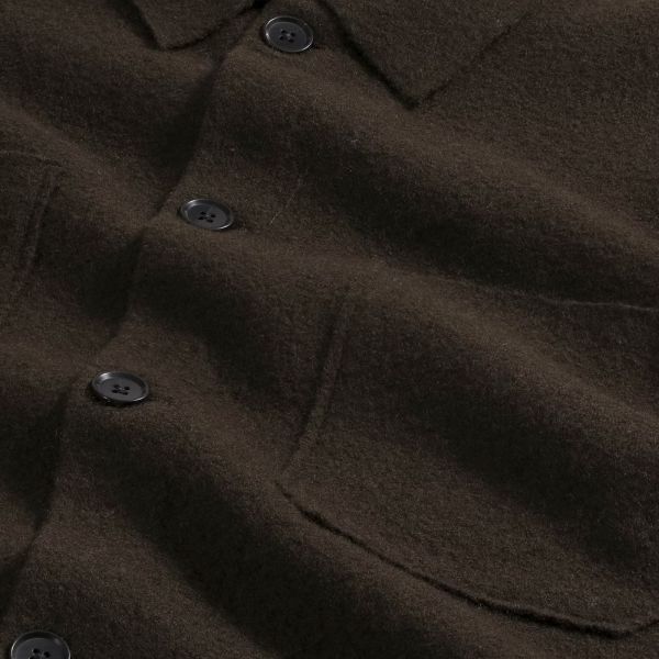 NN.07 Jonas Knit Overshirt Donker Bruin