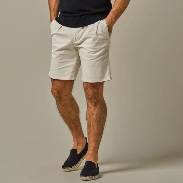 Profuomo Garment Dye Shorts Offwhite
