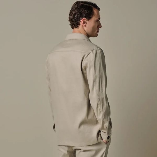Profuomo Linen Cotton Überhemd Beige
