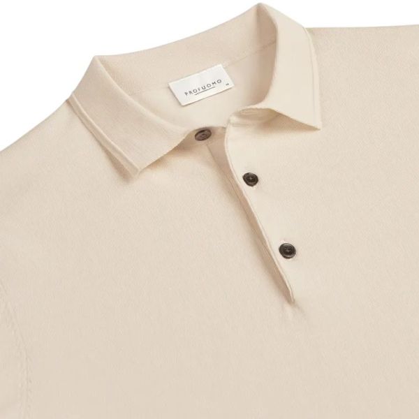 Profuomo Luxury Basic Poloshirt Offwhite