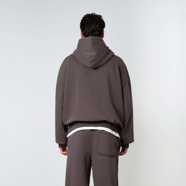 Quotrell Blank Kapuzenpullover Braun