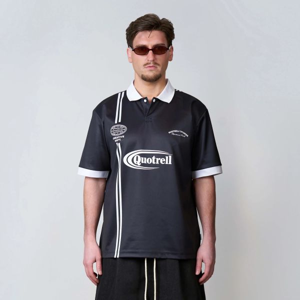 Quotrell Logan Soccer Poloshirt Schwarz