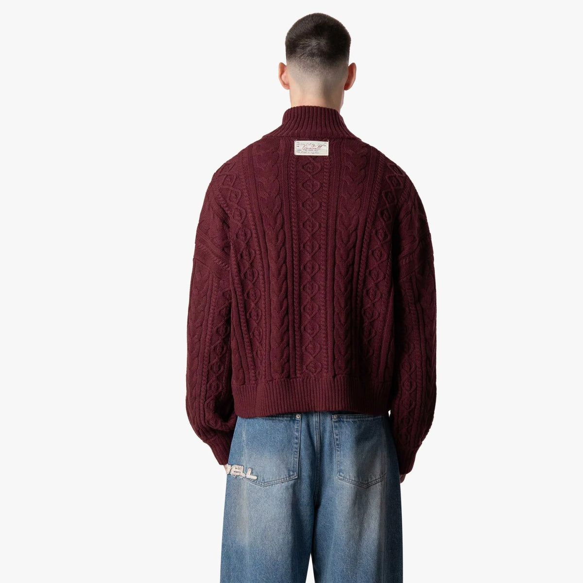 Quotrell Ease Kabelstrick-Weste Bordeaux