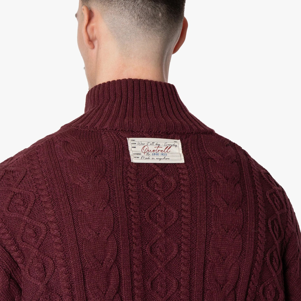 Quotrell Ease Kabelstrick-Weste Bordeaux