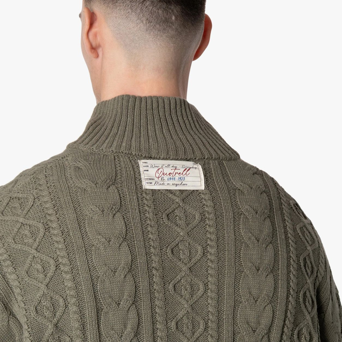 Quotrell Ease Cable Knitted Weste Dunkelgrün