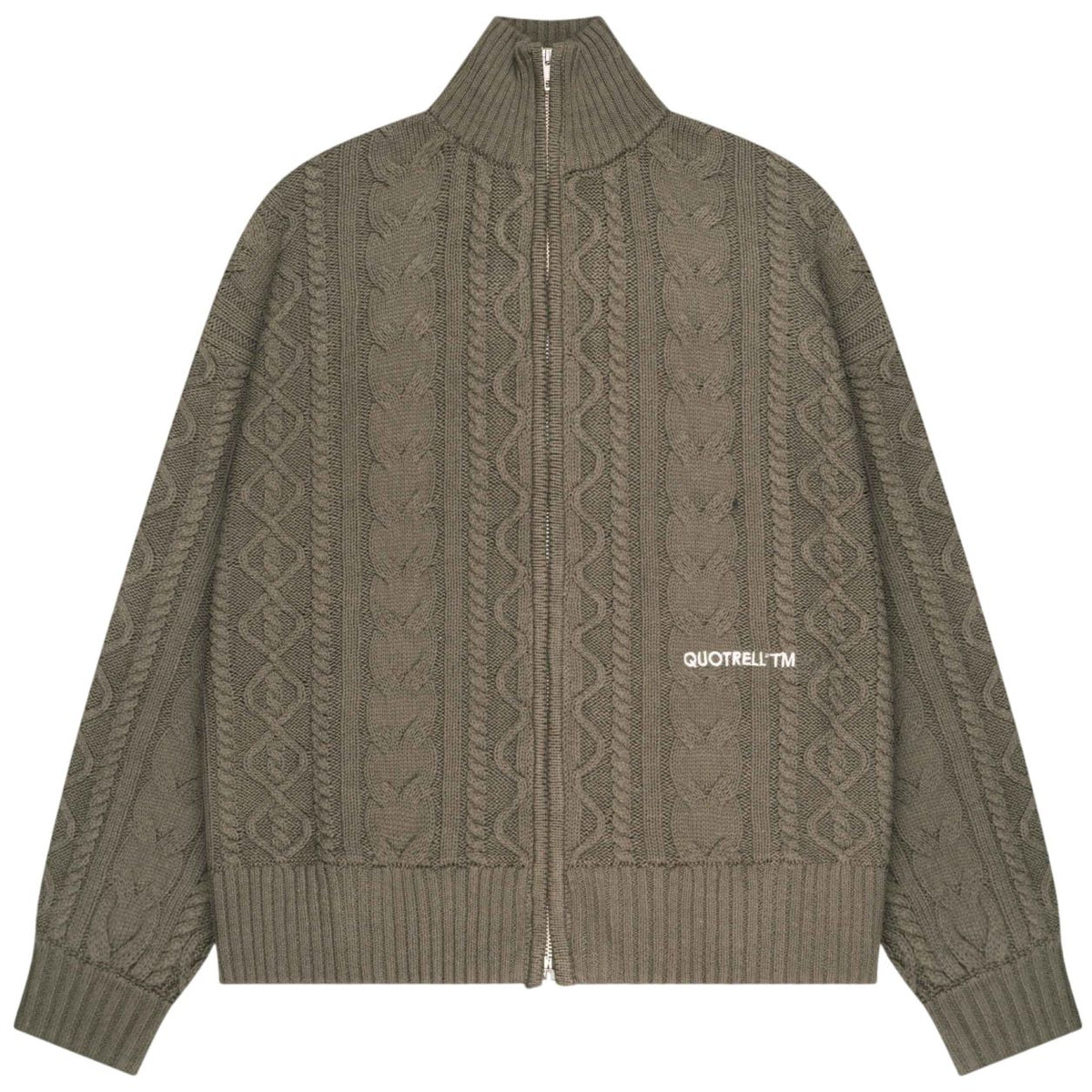 Quotrell Ease Cable Knitted Weste Dunkelgrün