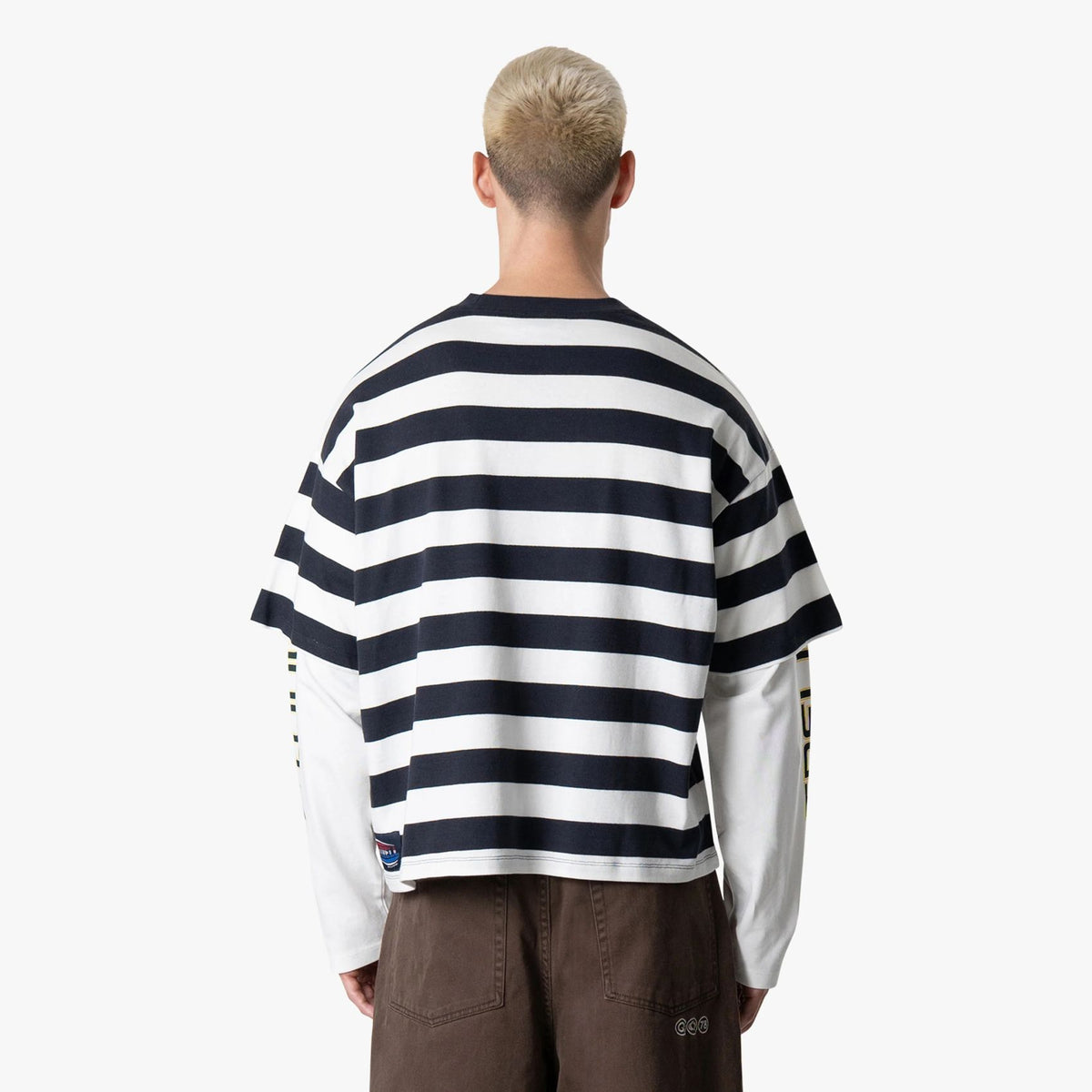 Quotrell Form Langarm-T-shirt Marine/Weiß