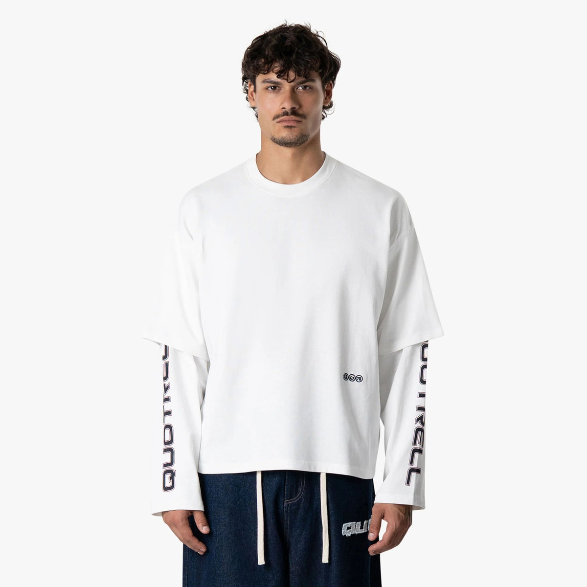 Quotrell Form Longsleeve T-shirt Weiß