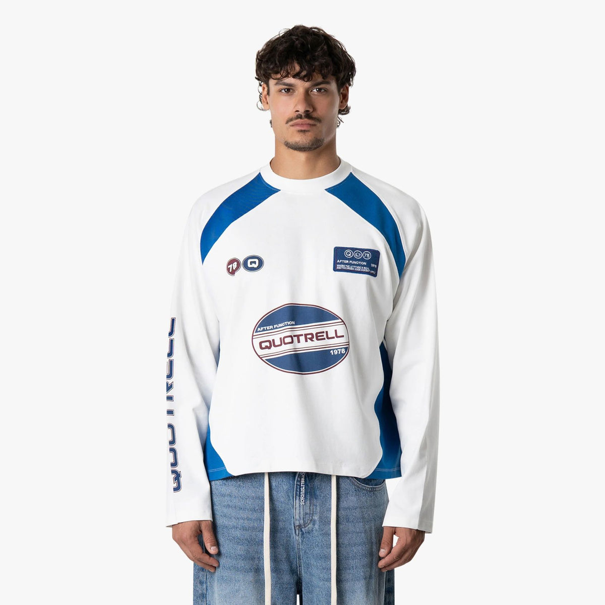 Quotrell Frame Longsleeve T-shirt Weiß