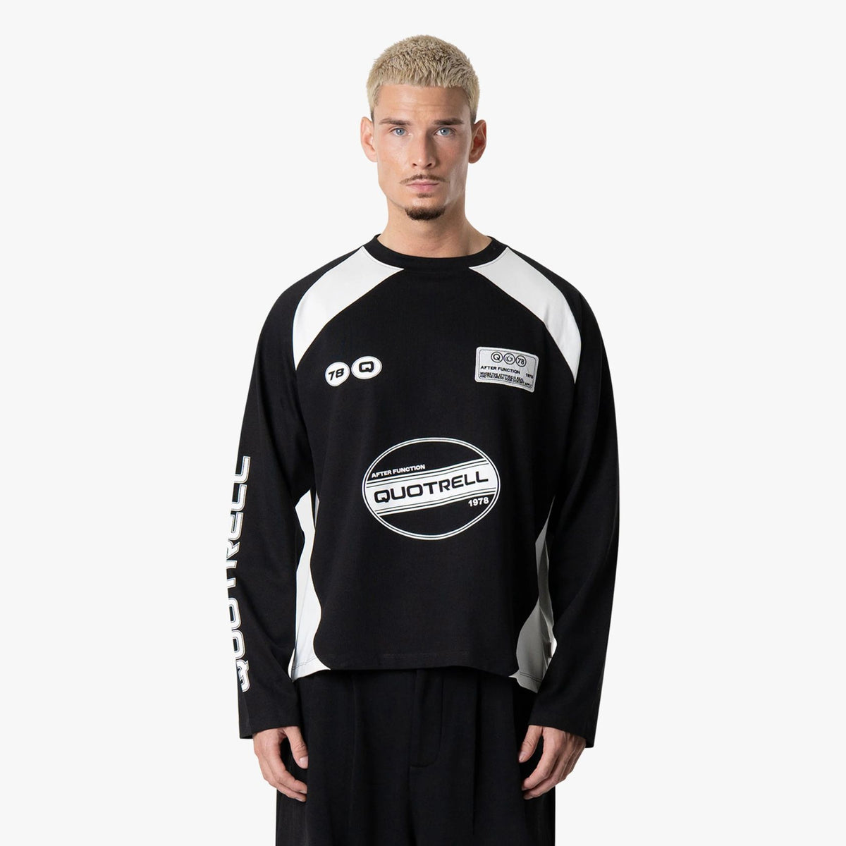 Quotrell Frame Langarm-T-shirt Schwarz
