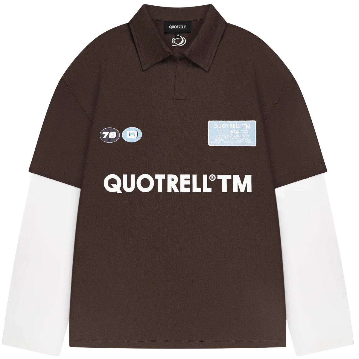 Quotrell Function Langarm-Poloshirt Braun