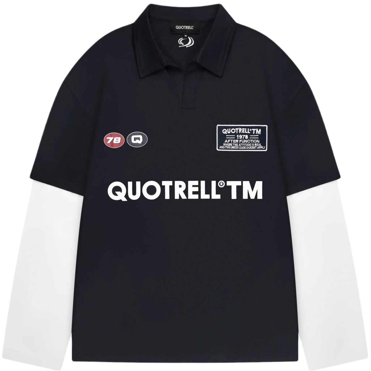 Quotrell Function Langarm-Poloshirt Marine