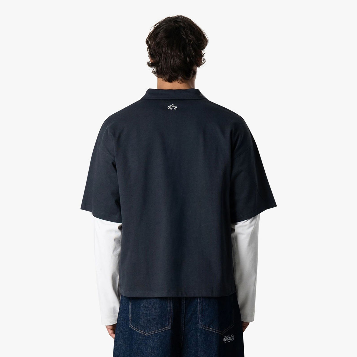 Quotrell Function Langarm-Poloshirt Marine