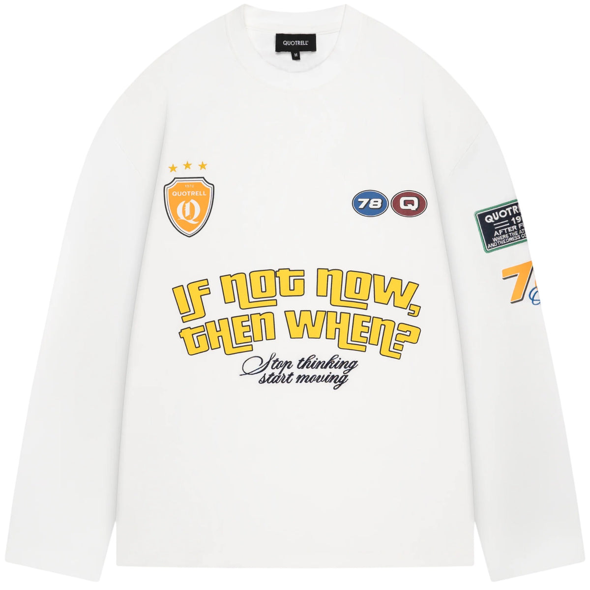 Quotrell Grid Longsleeve T-shirt Weiß