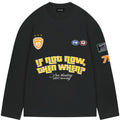 Quotrell Grid Longsleeve T-shirt Schwarz