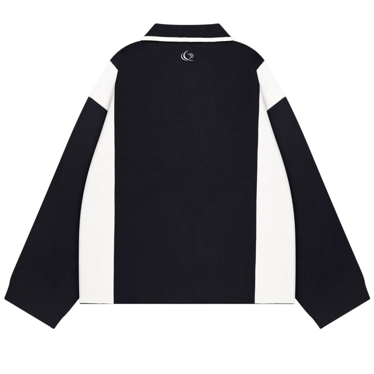 Quotrell Mono Gestrikt Langarm-Poloshirt Marine
