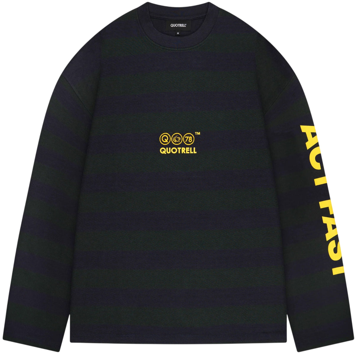 Quotrell Moving Langarm-T-shirt Marine/Dunkelgrün