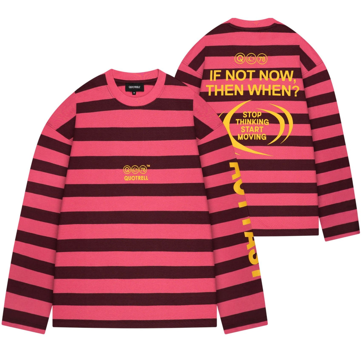 Quotrell Moving Longsleeve T-shirt Rosa/Bordeaux