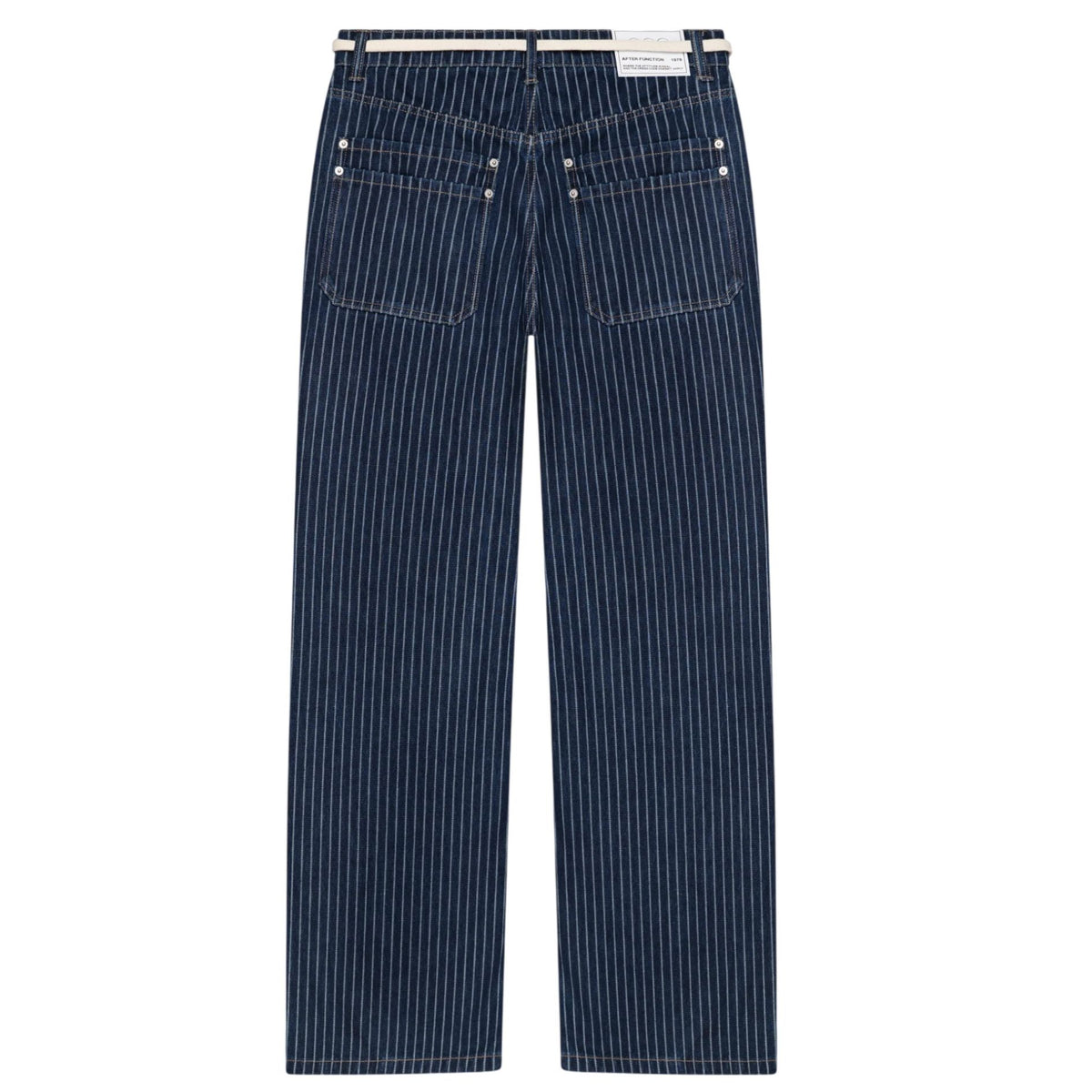 Quotrell Pinstripe Denim Jeans Blau