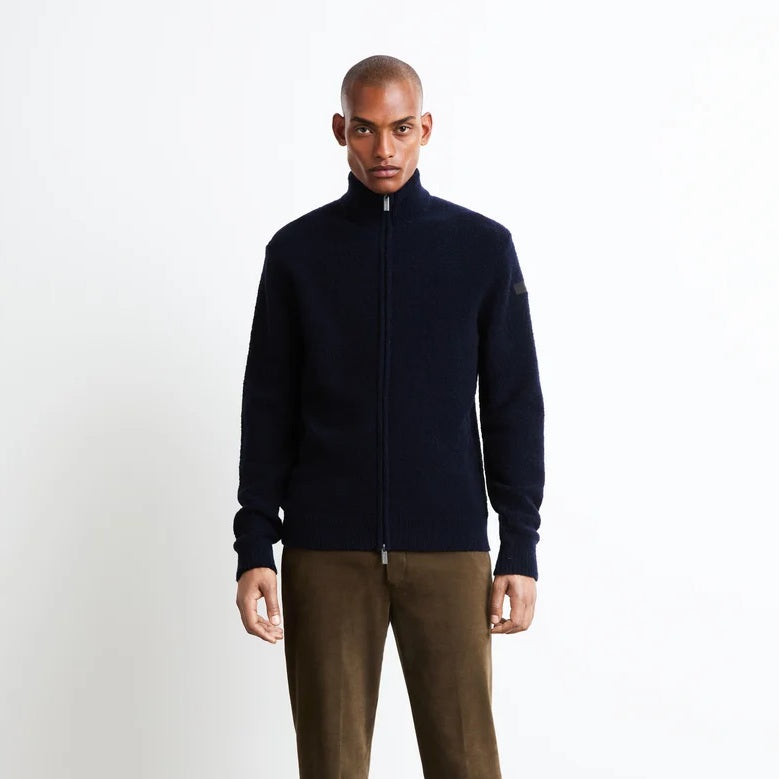Roberto Ricci Designs Bouclé-Strickweste Marine