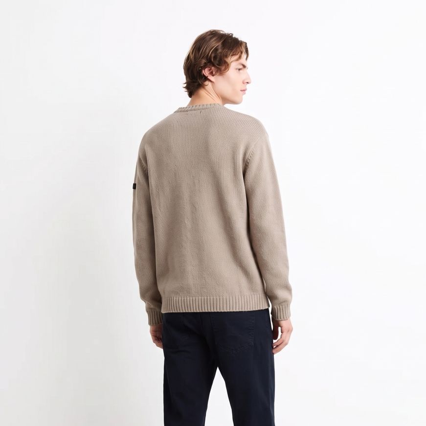 Roberto Ricci Designs Cinematt Round Knit Pullover Beige