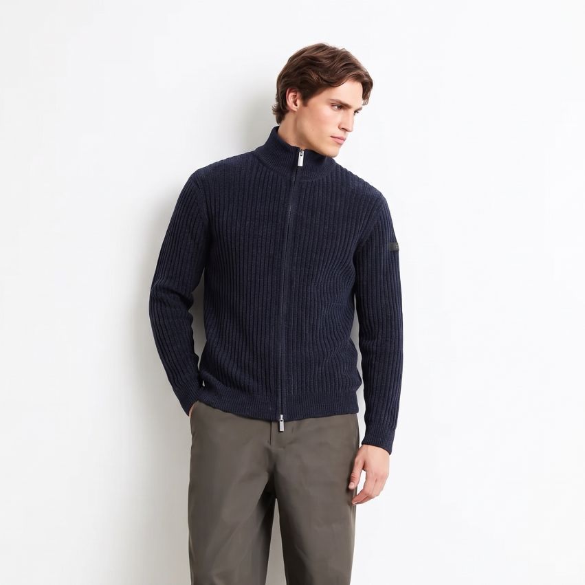 Roberto Ricci Designs Velvet Rave Strickweste Dunkelblau