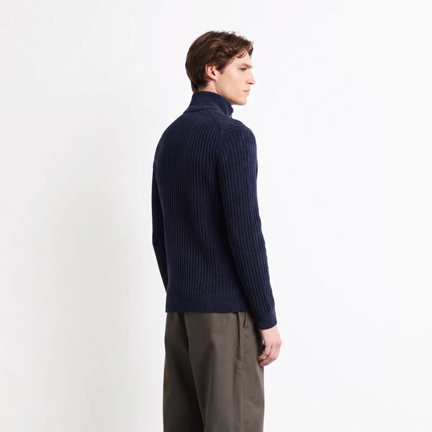 Roberto Ricci Designs Velvet Rave Strickweste Dunkelblau