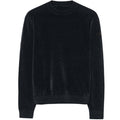 Roberto Ricci Designs Samtiger Rundhals-Pullover Anthrazit