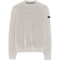 Roberto Ricci Designs Samt-Rundhals-Pullover Offwhite