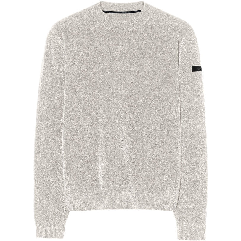 Roberto Ricci Designs Samt-Rundhals-Pullover Offwhite