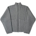 Seventh Globe Rib Knit Cardigan Grau