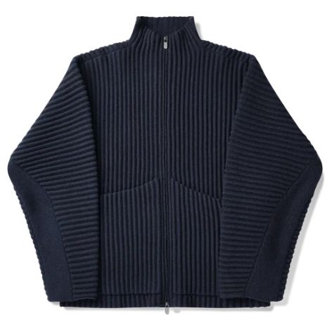 Seventh Globe Rib Knit Cardigan Marine