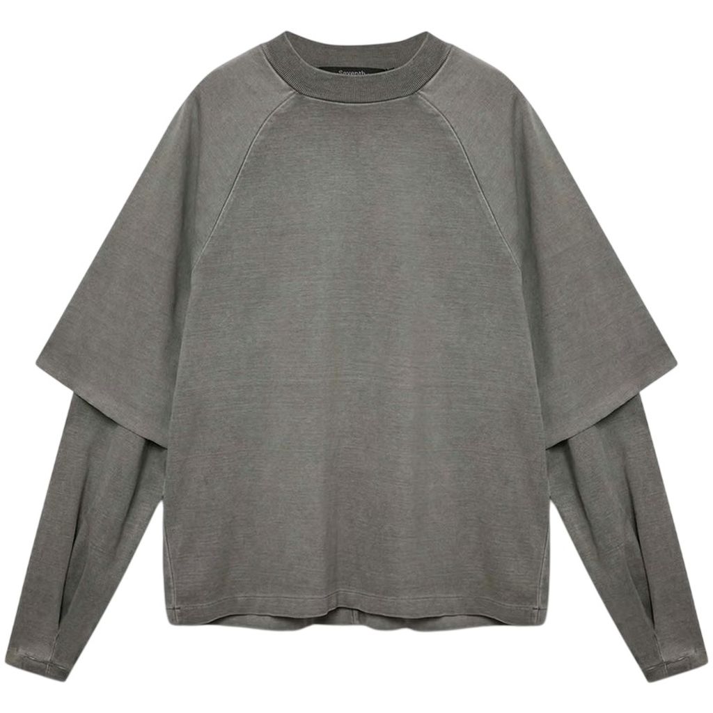 Seventh Raglan Layered Longsleeve T-shirt Anthrazit