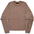 Seventh Raglan Layered Longsleeve T-shirt Braun