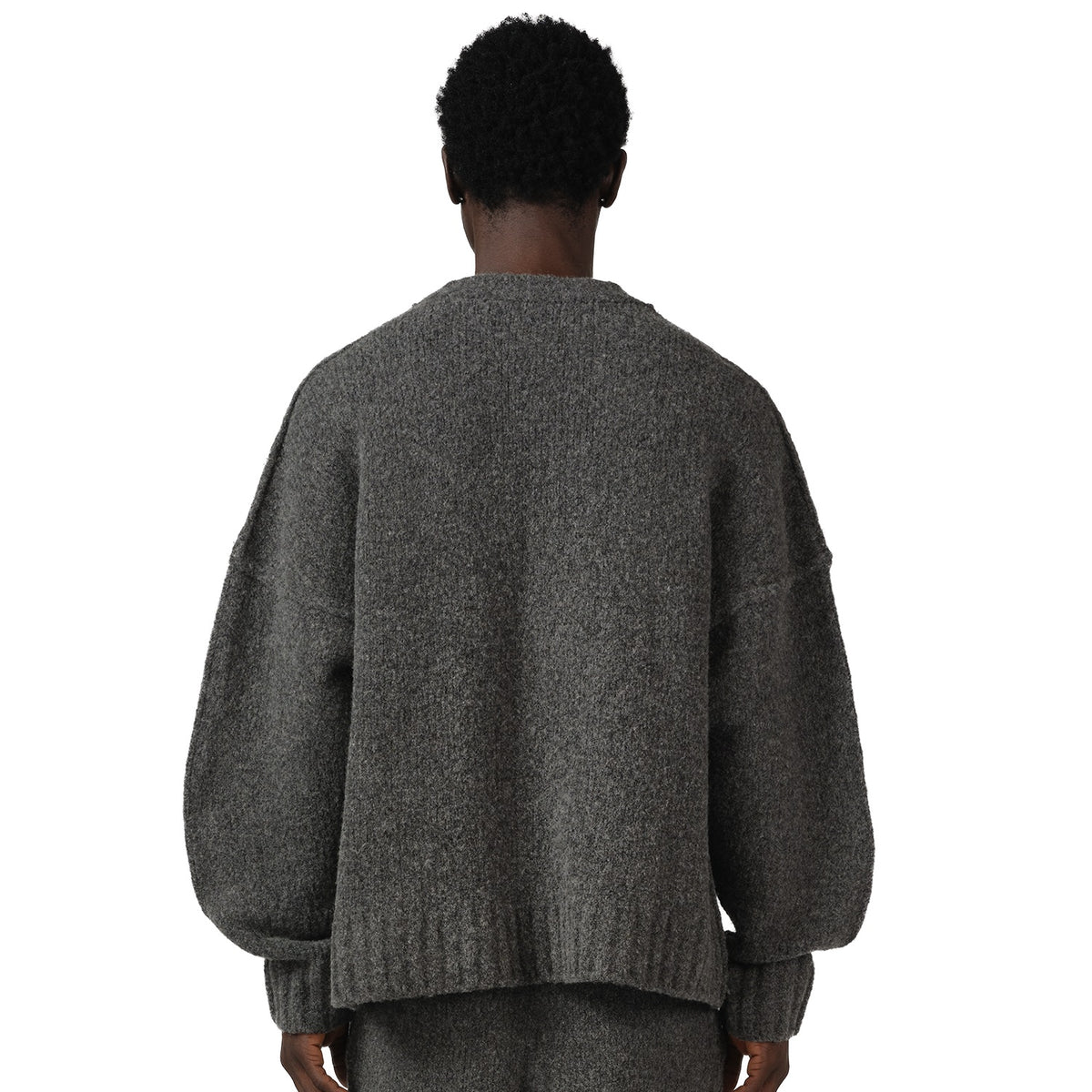 Seventh Wollstrick-Poloshirt-Pullover Anthrazit