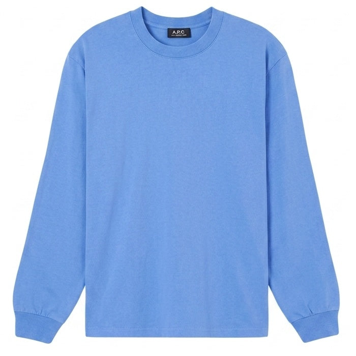 A.P.C. Hiver26 Langarm-T-shirt Blau