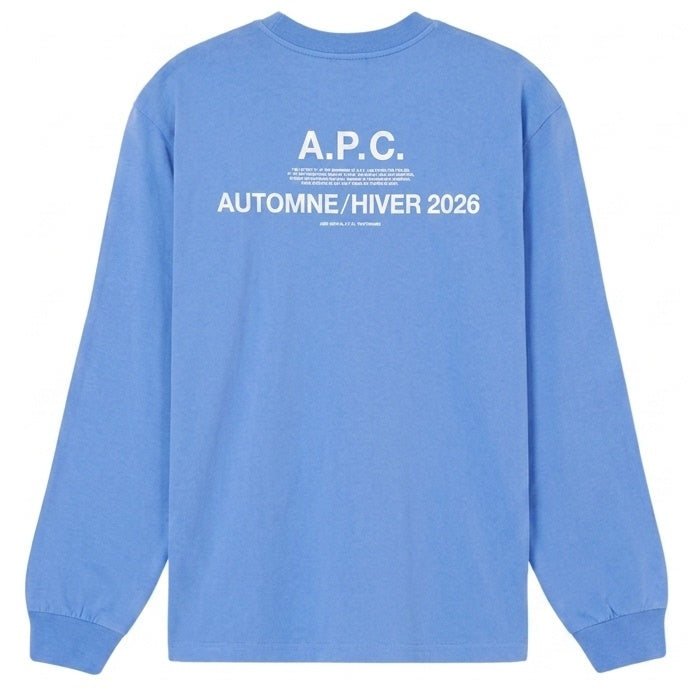 A.P.C. Hiver26 Langarm-T-shirt Blau