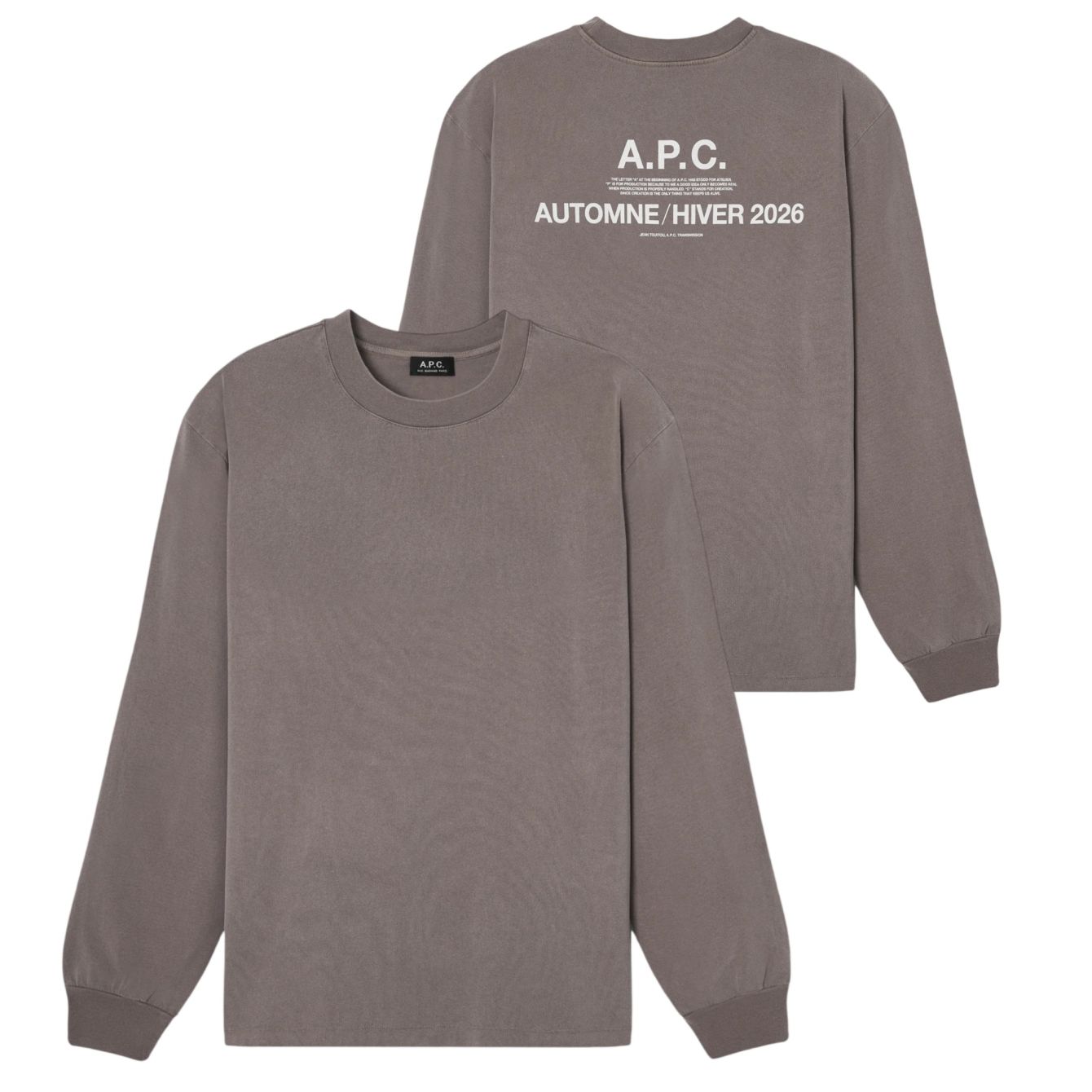 A.P.C. Hiver26 Langarm-T-shirt Braun