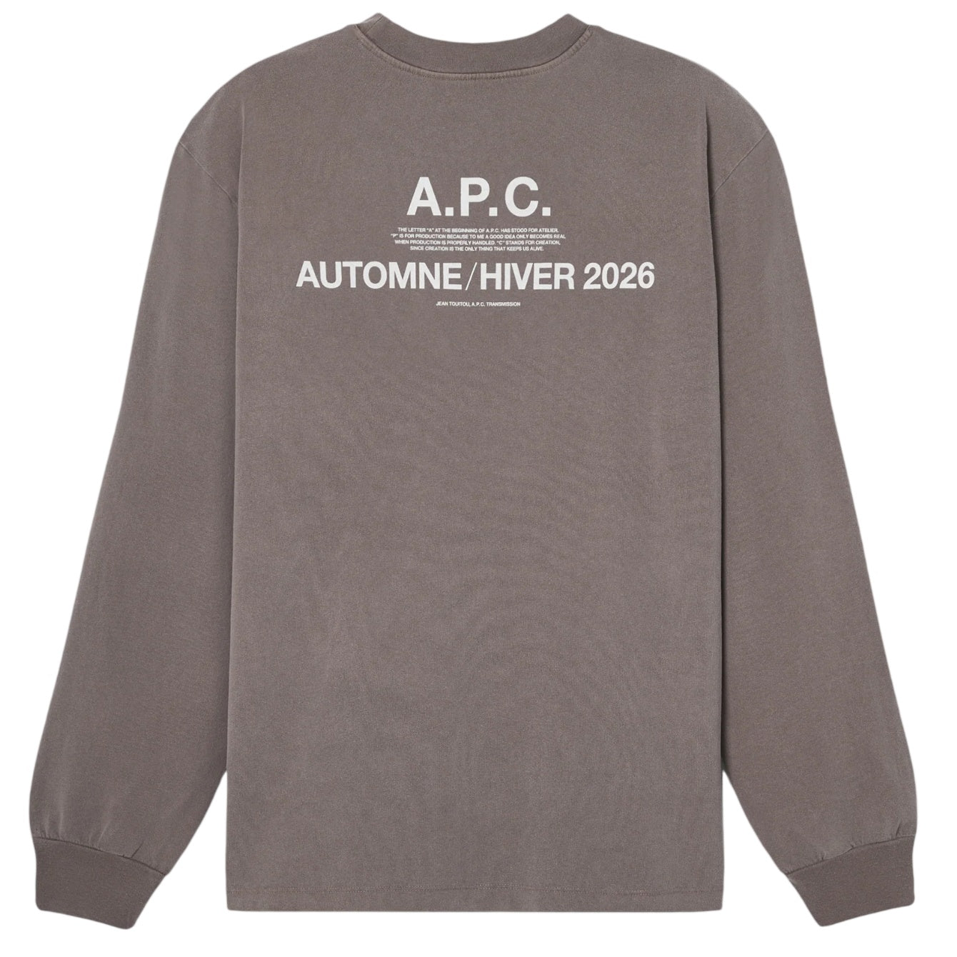 A.P.C. Hiver26 Langarm-T-shirt Braun