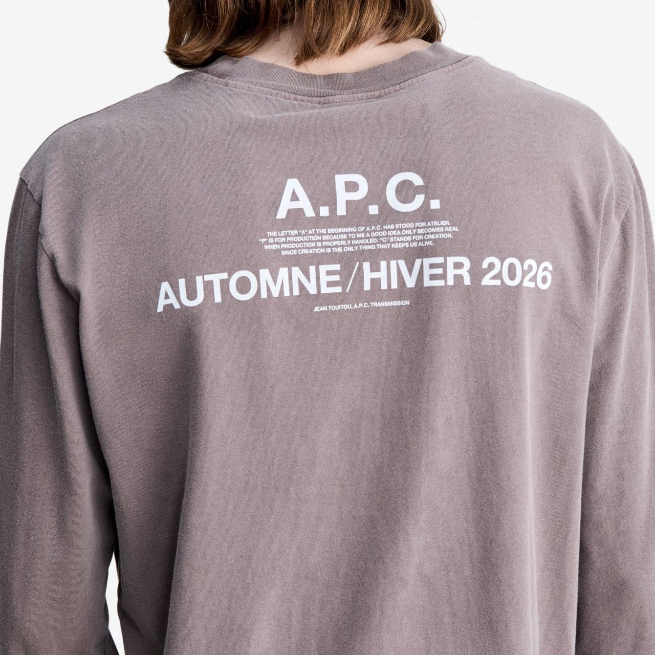 A.P.C. Hiver26 Langarm-T-shirt Braun