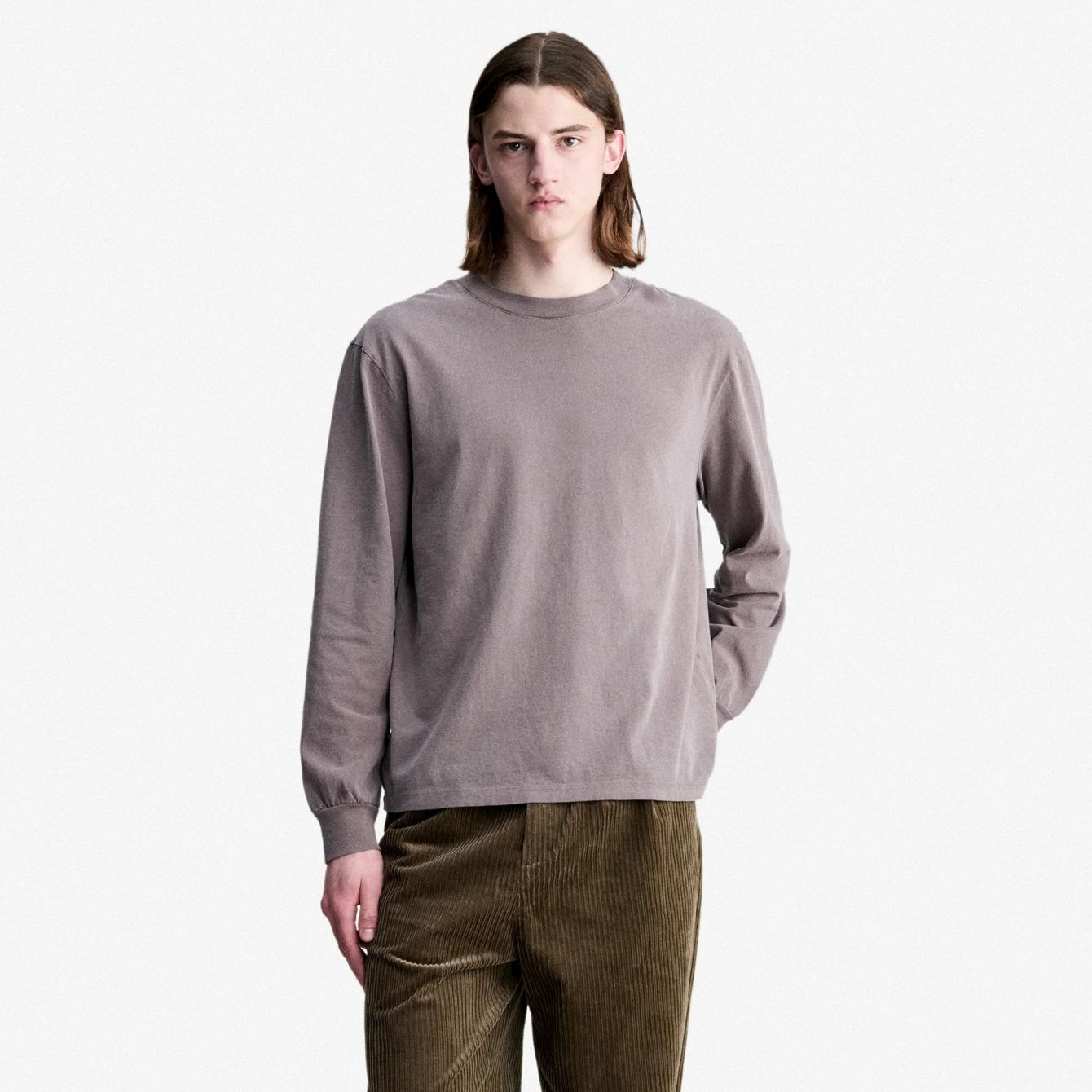 A.P.C. Hiver26 Langarm-T-shirt Braun