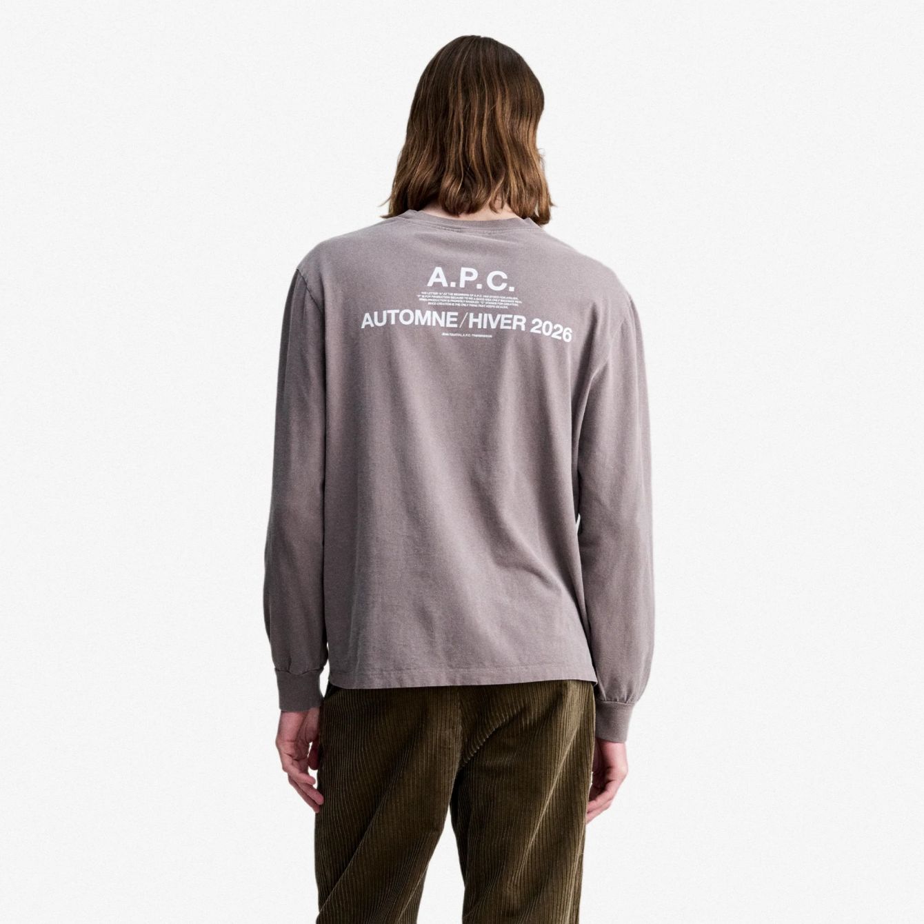 A.P.C. Hiver26 Langarm-T-shirt Braun
