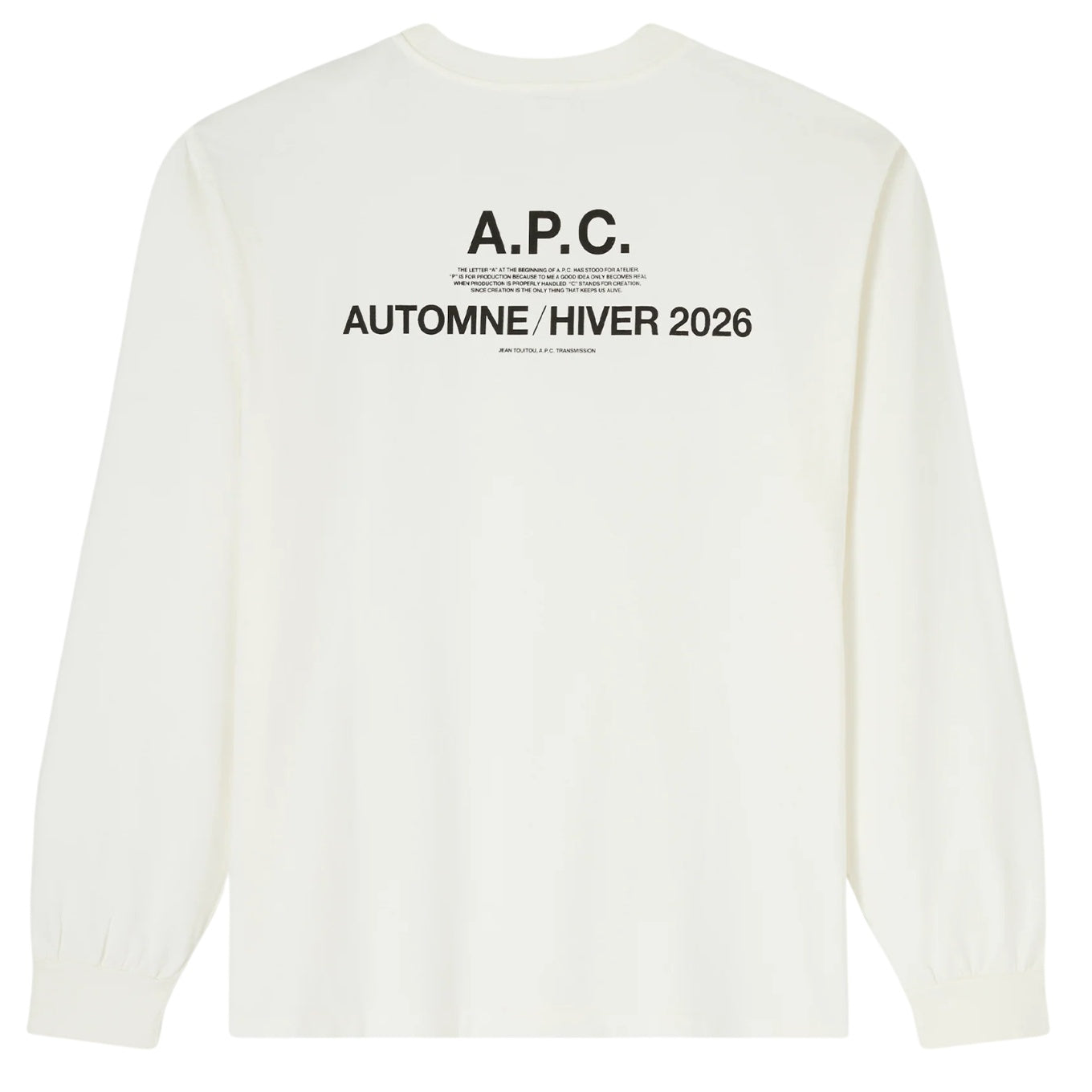 A.P.C. Hiver26 Langarm-T-shirt Offwhite