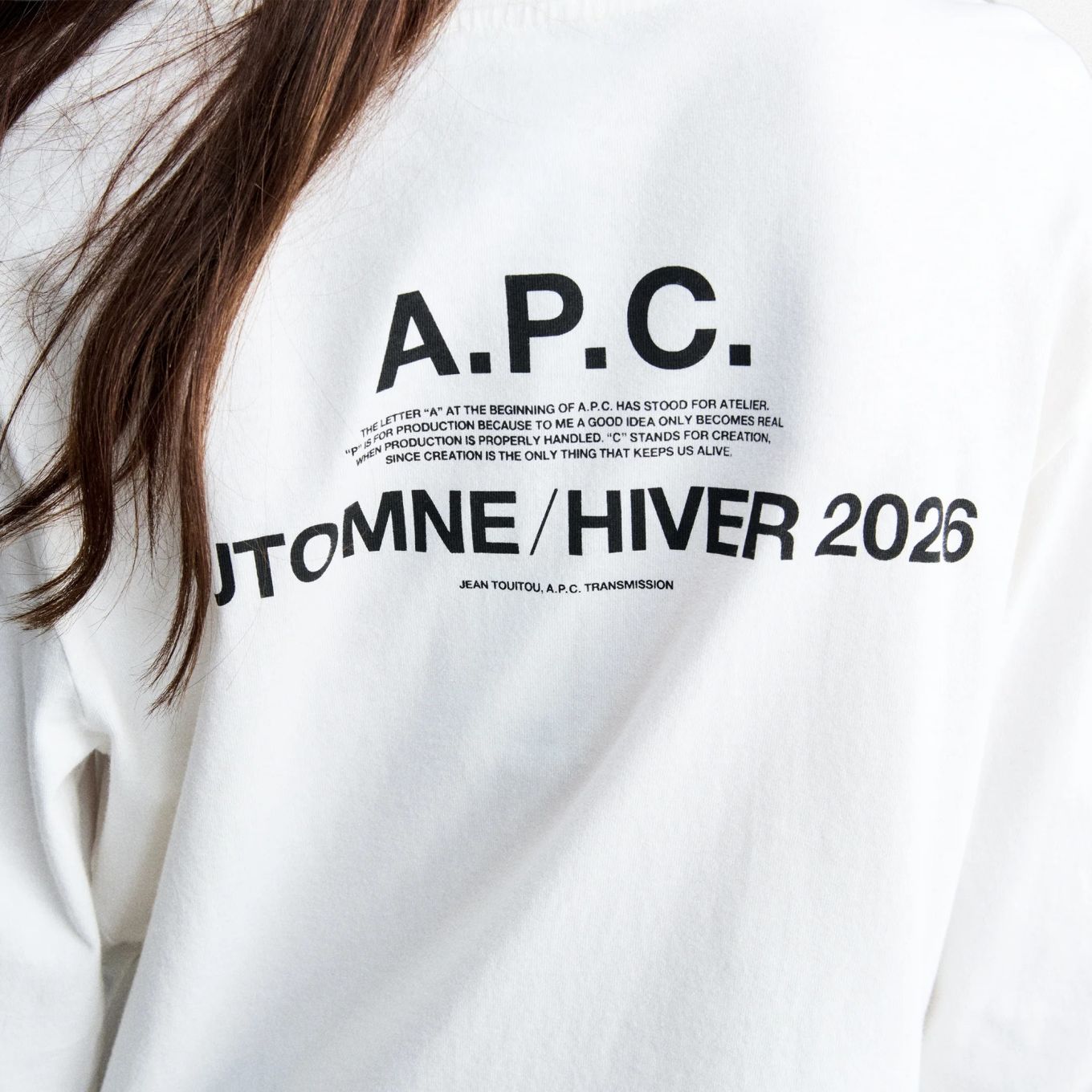 A.P.C. Hiver26 Langarm-T-shirt Offwhite
