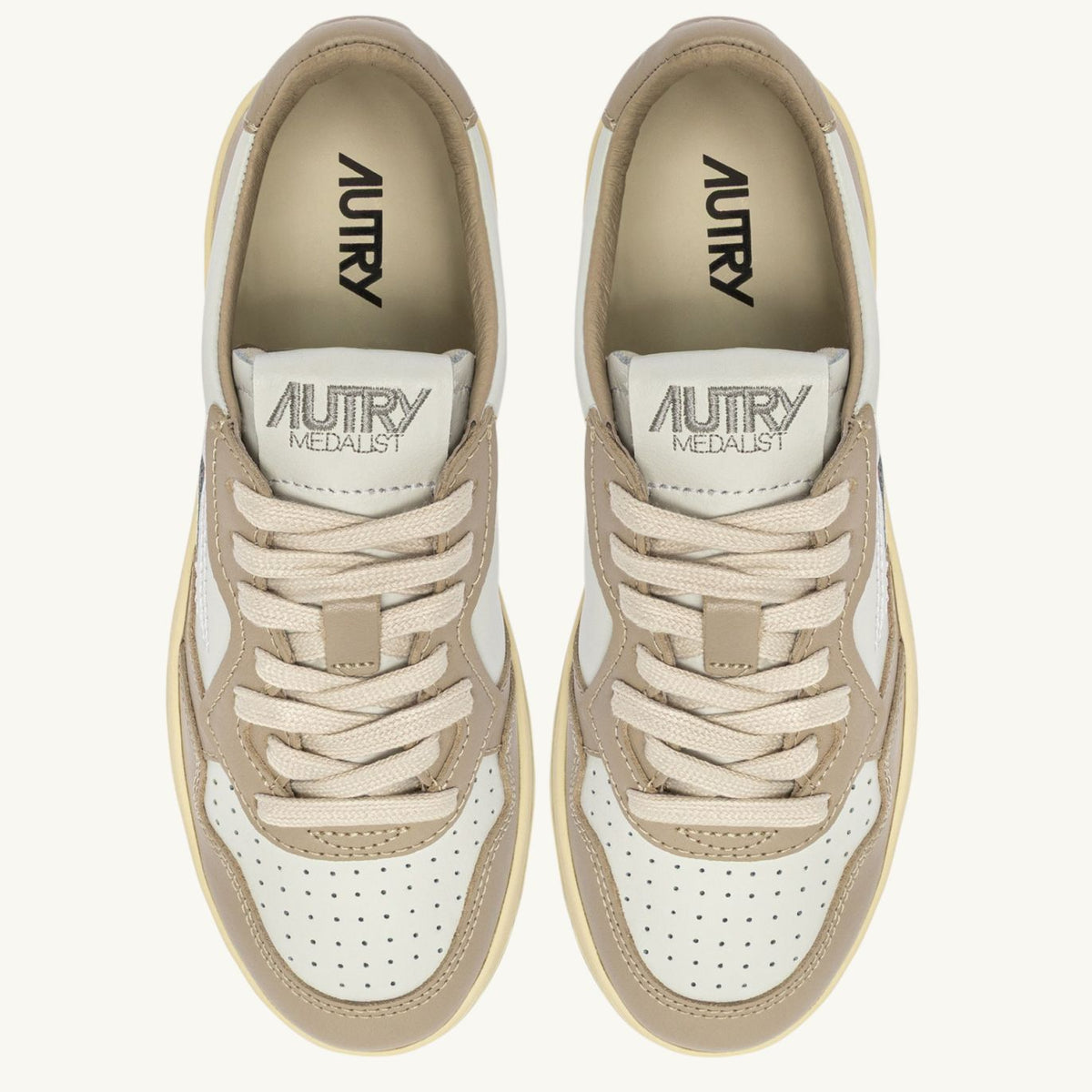 Autry Medalist Low Sneaker Weiß/Beige