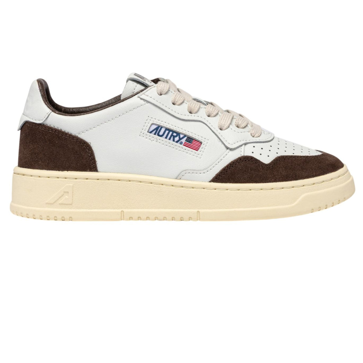 Autry Medalist Low Sneaker Weiß/Braun