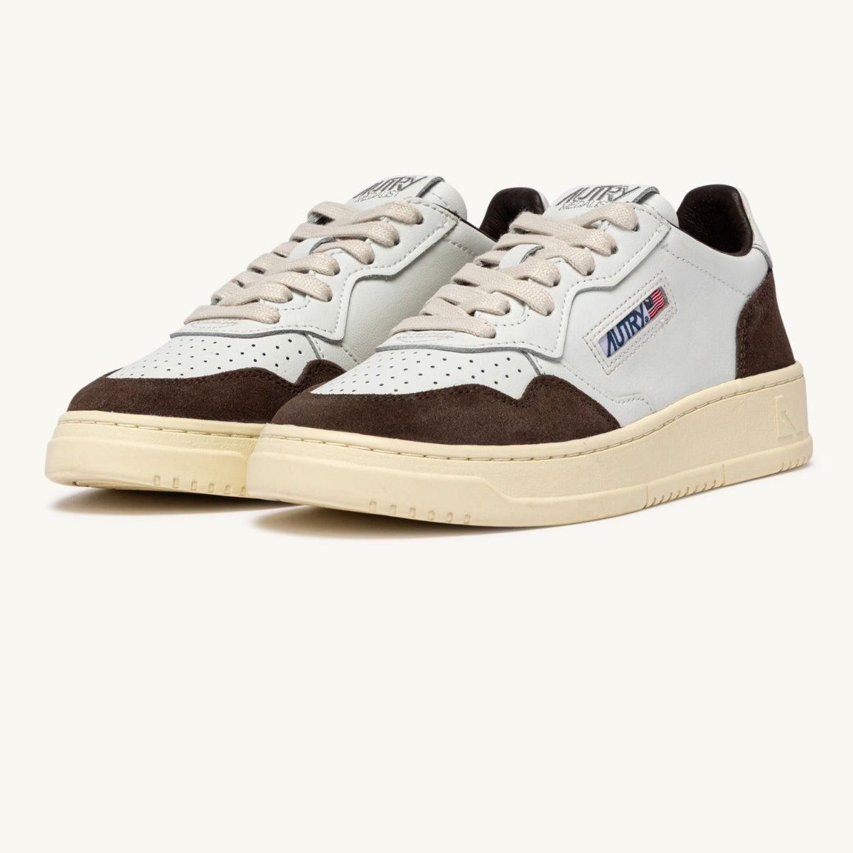 Autry Medalist Low Sneaker Weiß/Braun