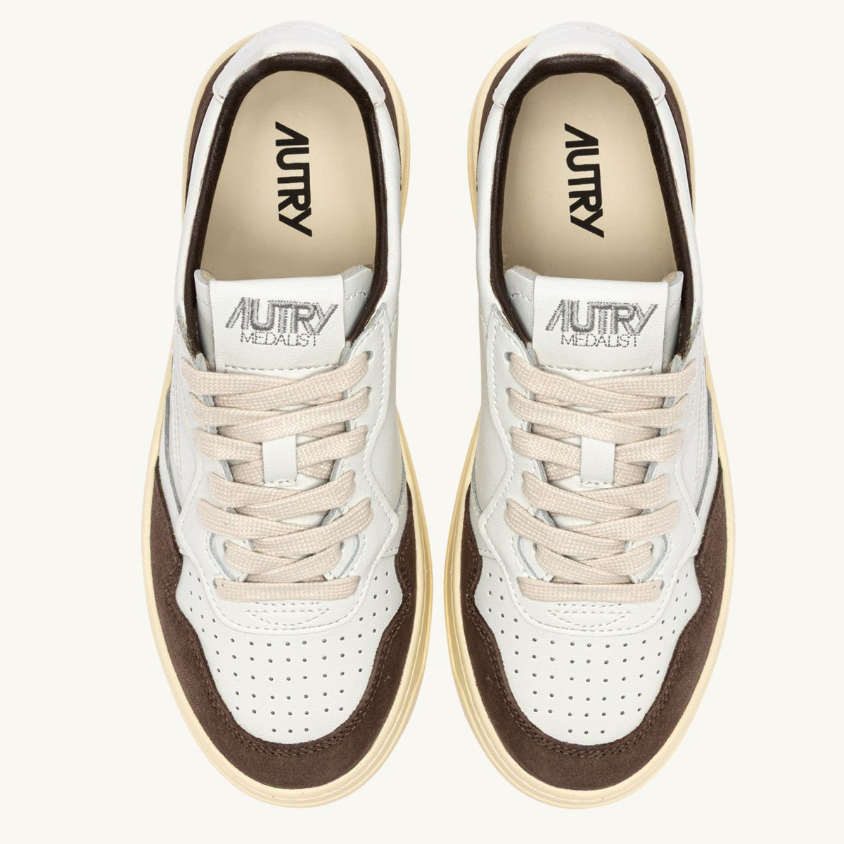 Autry Medalist Low Sneaker Weiß/Braun