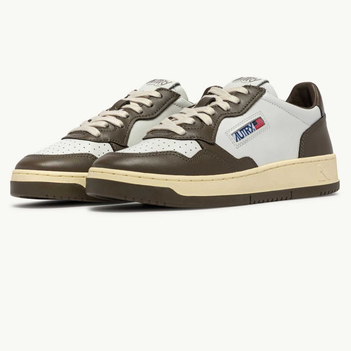 Autry Medalist Low Sneaker Weiß/Braun